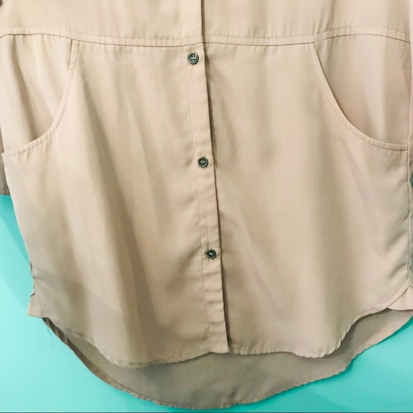 Lush Rose Trench Button-Up - Picture 3 of 4